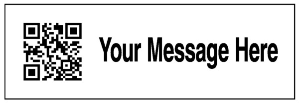 Real Estate Qr Code Sign Rider, Corrugated Plastic, 6"H X 18"W