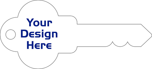 Agent Connection Key Shaped Sign Panel, 16"h x 35"w, 4mm Corrugated Plastic