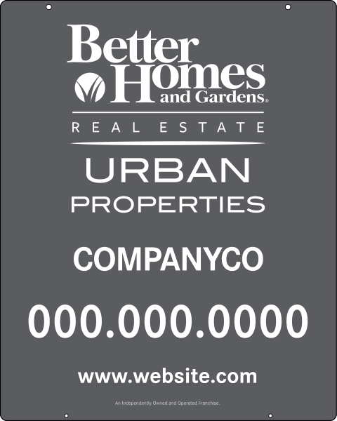 Urban Properties Hanging Sign Panel With Grommets, 24 GA Steel 30"H X 24"W