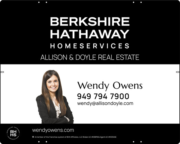 Berkshire Hathaway HomeServices Cut Out Photo Sign Panel, 24"h x 30", Steel