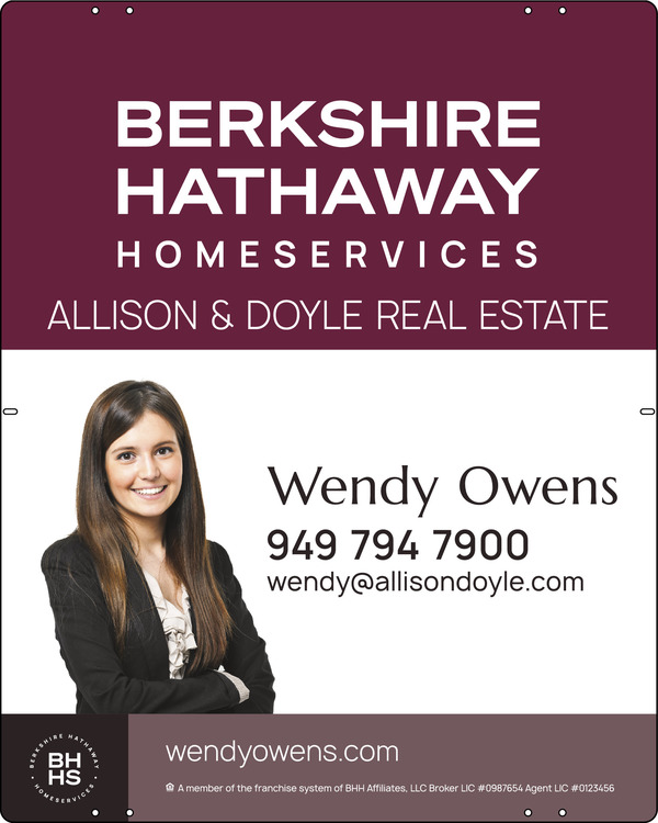 Berkshire Hathaway HomeServices Cut Out Photo Sign Panel, 30"h x 24", Steel
