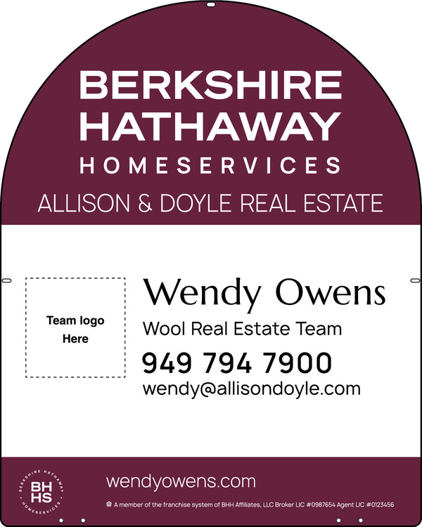 Arc Top Team Logo Sign Panel, 30"H X 24", Steel