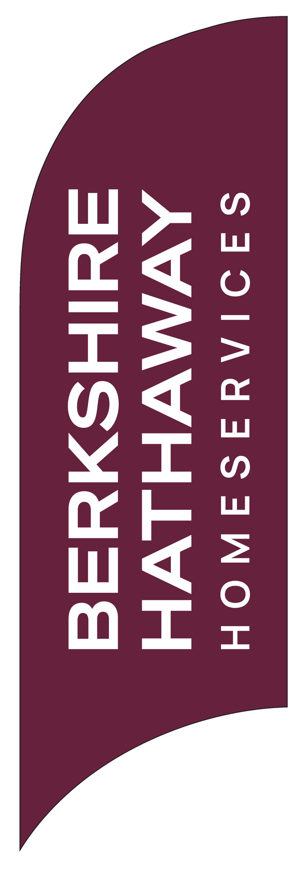Berkshire Hathaway HomeServices Berkshire Hathaway Home Services Feather Flag only, 7-foot - White Copy