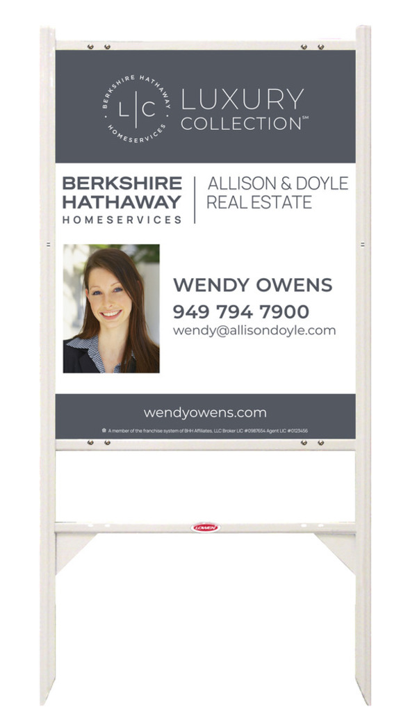 Angle Iron Frame And Agent Photo Sign Panel Unit, 30"H X 24"W, Steel