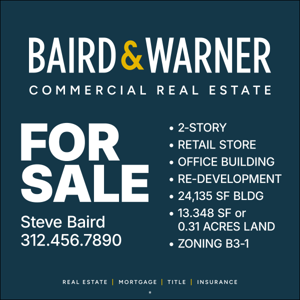 Baird & Warner Commercial For Sale Agent Name DF Sign Panel, 48"h x 48"w, 4mm Corrugated Plastic