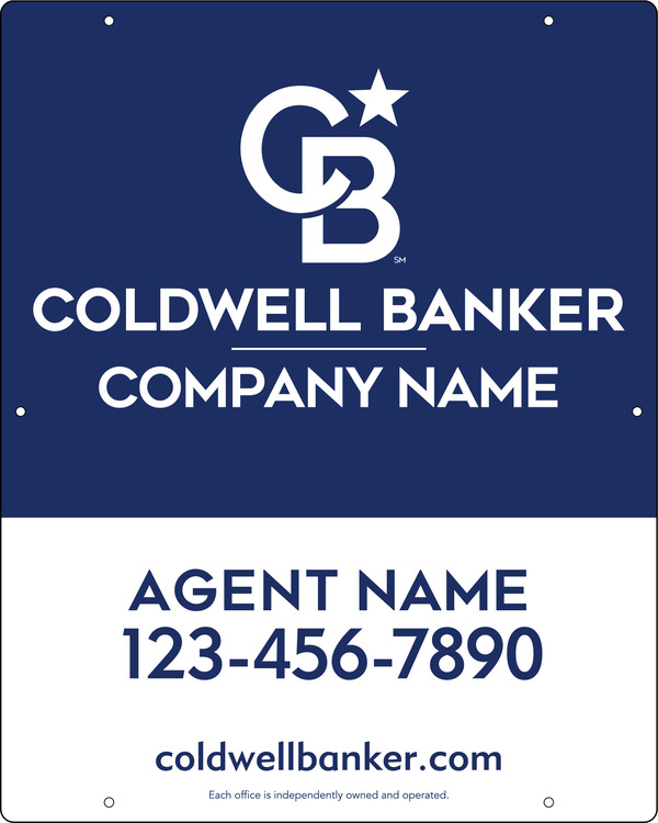 Reflective Agent Hanging Sign Panel, 30"H X 24"W, .063 Aluminum