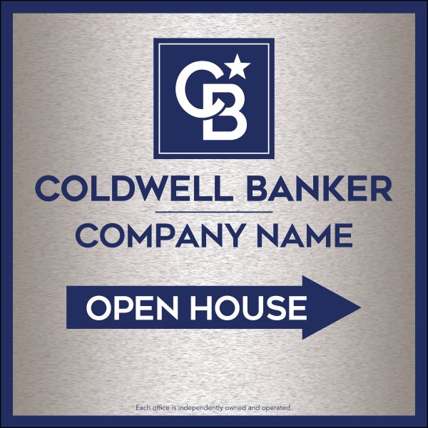 Directional Office Open House Sign Panel, 24"H X 24"W, 4mm Corrugated