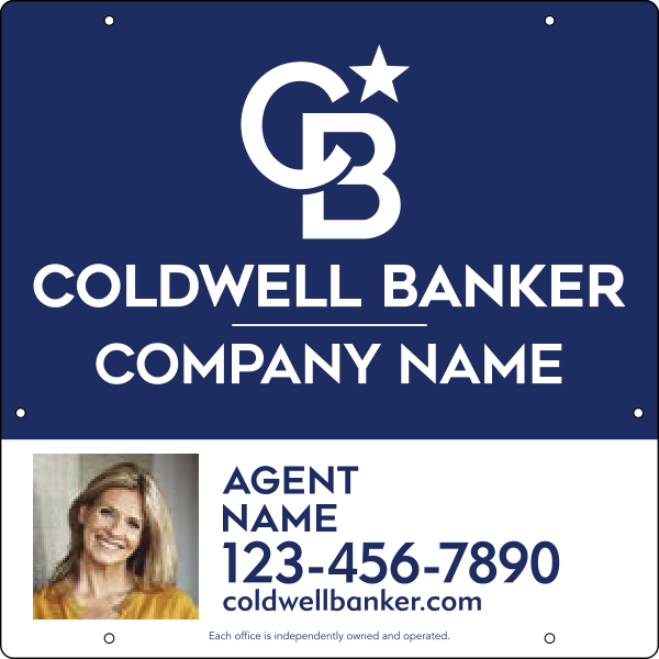 Agent Photo Hanging Sign Panel, 24"H X 24"W, Steel