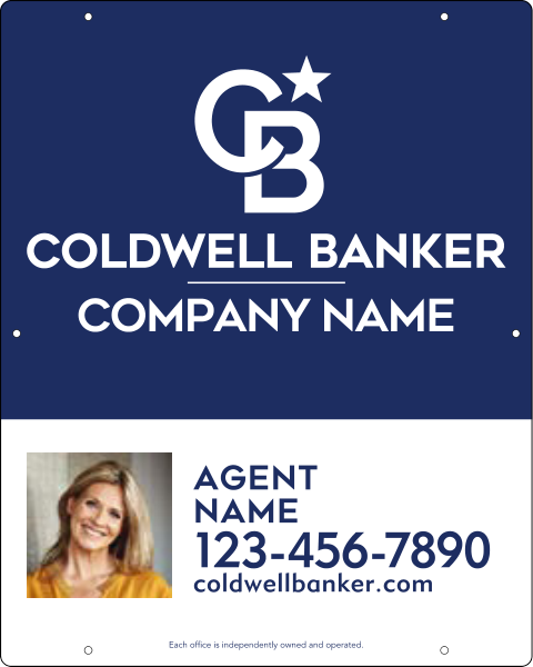 Agent Photo Hanging Sign Panel, 30"H X 24"W, Steel