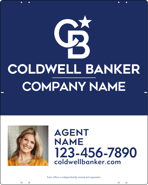 Agent Photo Sign Panel, 30"H X 24"W, Steel