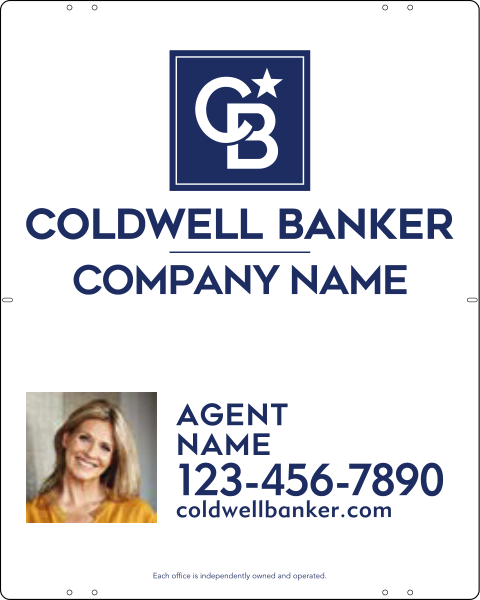 Agent Photo Sign Panel, 30"H X 24"W, Steel