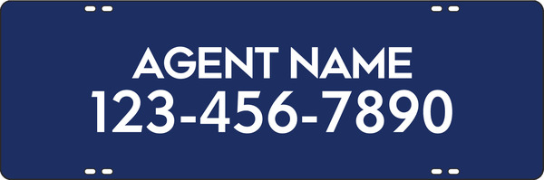 Agent Name Sign Rider, 8"H X 24"W, Steel