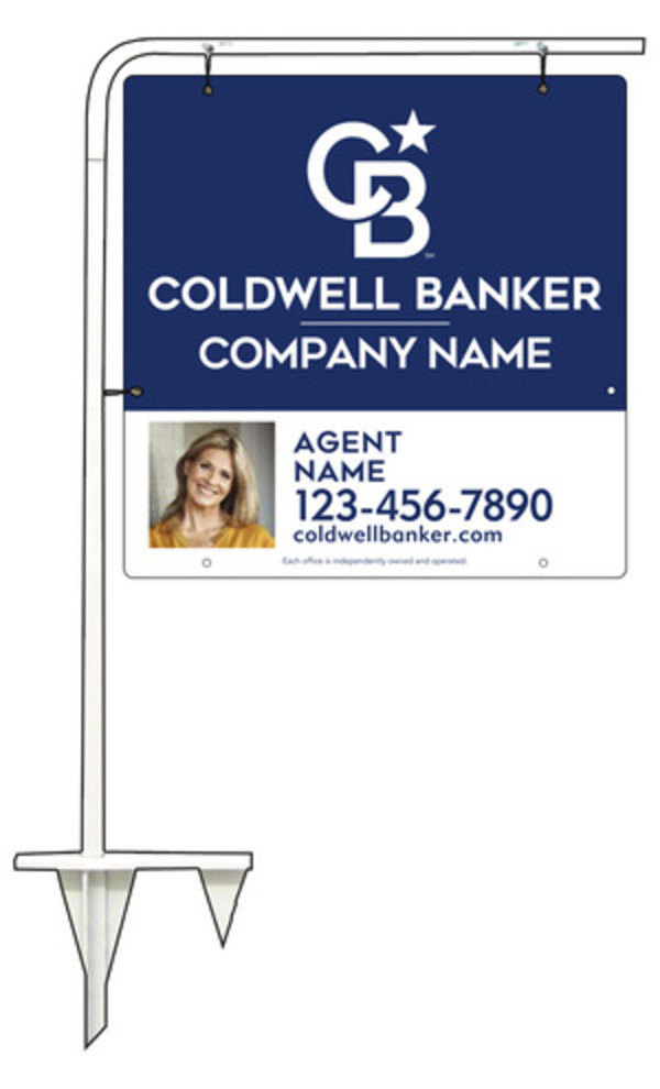 Tubular Stake And Agent Photo Sign Panel Unit, 24"H X 24"W, .063 Aluminum