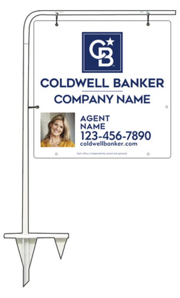 Tubular Stake And Agent Photo Sign Panel Unit, 24"H X 24"W, .063 Aluminum