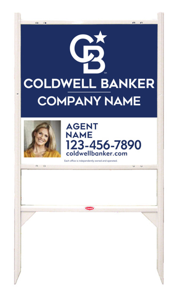 Angle Iron Frame And Agent Photo Sign Panel Unit, 24"H X 24"W, .040 Aluminum