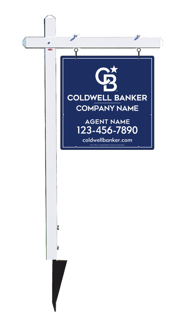 Sign Post And Agent Sign Panel Unit, 24"H X 24"W, .063 Aluminum