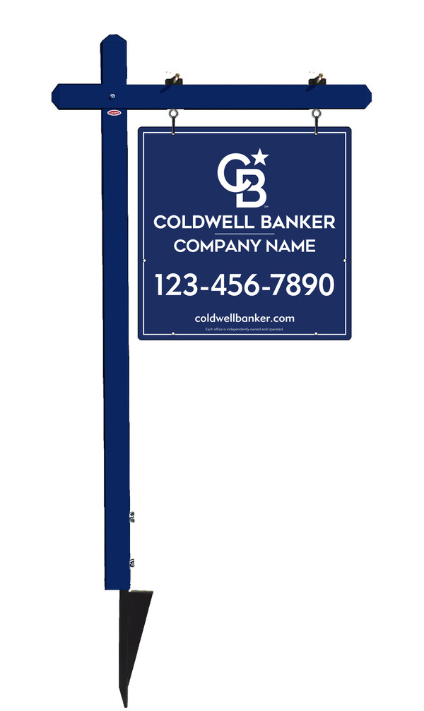 Sign Post And Reflective Office Sign Panel Unit, 24"H X 24"W, .063 Aluminum
