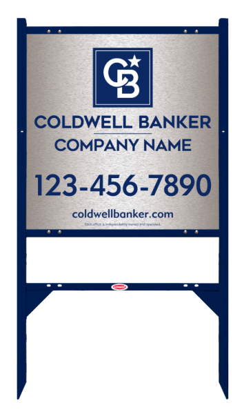 Angle Iron Frame W/ 2 Rider Inserts And Office Sign Panel Unit, 24"H X 24"W, Brushed Aluminum Composite