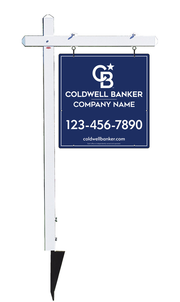 Sign Post And Office Sign Panel Unit, 25"H X 24"W, .063 Aluminum