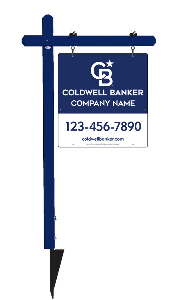 Sign Post And Reflective Office Sign Panel Unit, 25"H X 24"W, .063 Aluminum