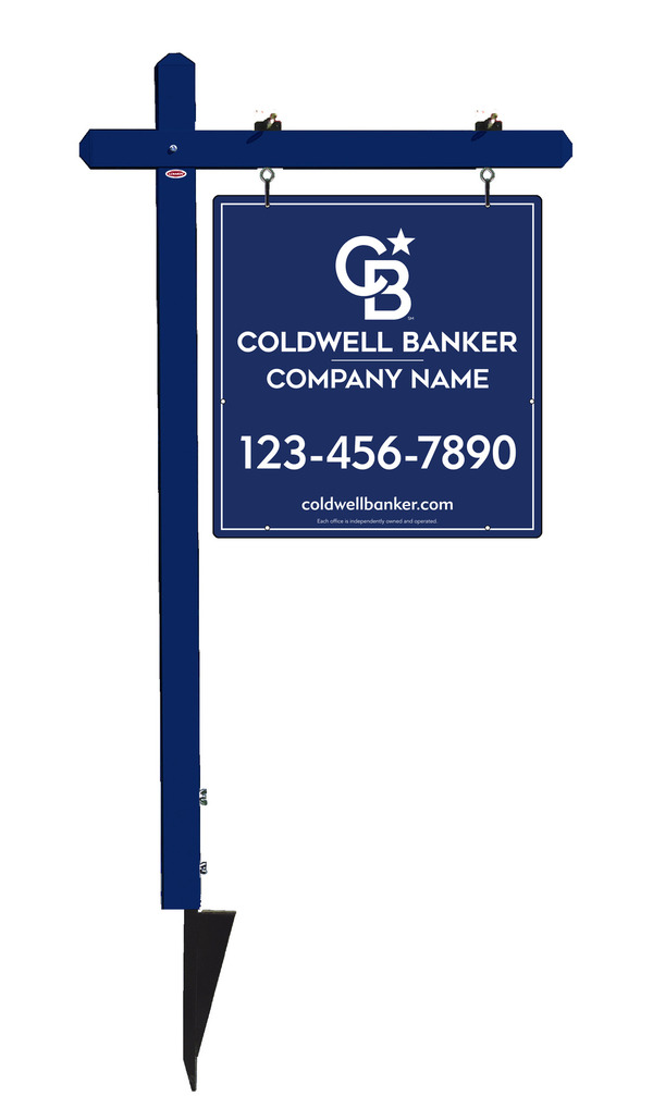 Sign Post And Reflective Office Sign Panel Unit, 25"H X 24"W, .063 Aluminum