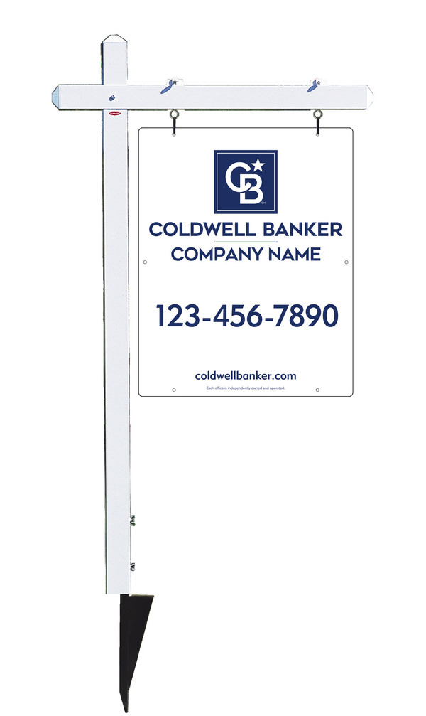 Sign Post And Office Sign Panel Unit, 30"H X 24"W, .063 Aluminum