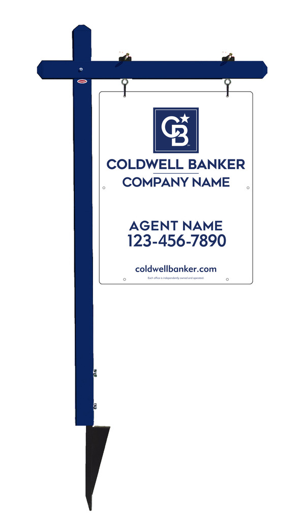 Sign Post And Agent Sign Panel Unit, 30"H X 24"W, .063 Aluminum