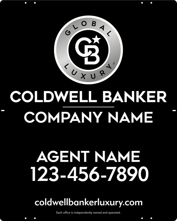 Reflective Agent Sign Panel, 30"H X 24"W, .040 Aluminum