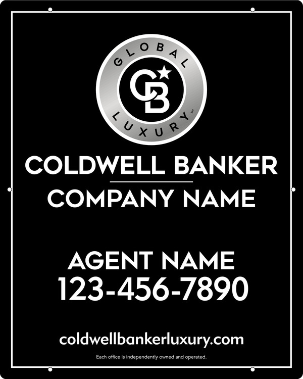 Reflective Agent Hanging Sign Panel, 30"H X 24"W, .063 Aluminum