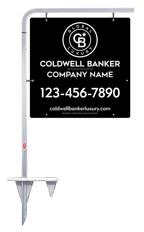 Tubular Stake And Reflective Office Sign Panel Unit, 24"H X 24"W, .063 Aluminum