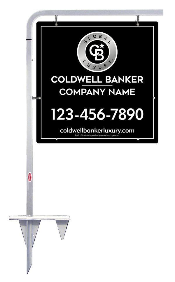 Tubular Stake And Reflective Office Sign Panel Unit, 24"H X 24"W, .063 Aluminum