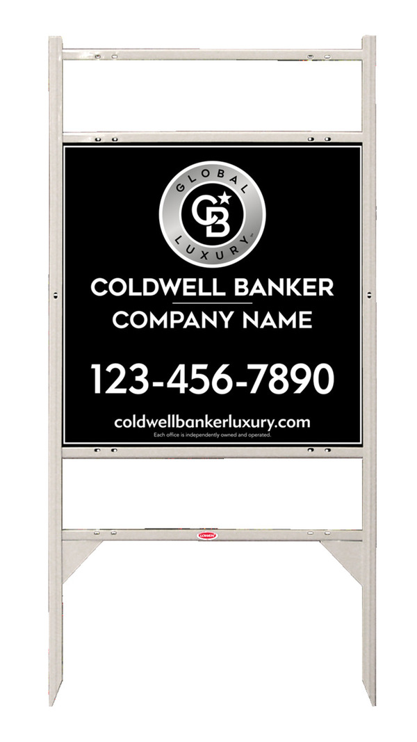 Angle Iron Frame W/ 2 Rider Inserts And Office Sign Panel Unit, 24"H X 24"W, .040 Aluminum