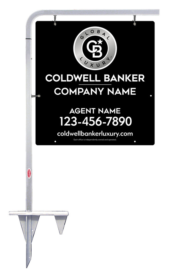 Tubular Stake And Agent Sign Panel Unit, 25"H X 24"W, .063 Aluminum