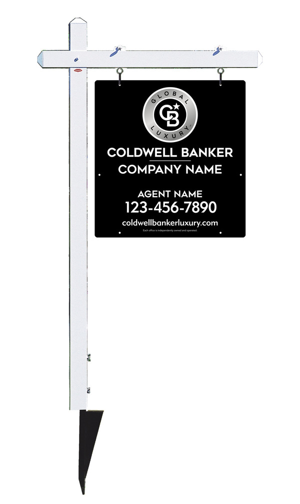 Sign Post And Agent Sign Panel Unit, 25"H X 24"W, .063 Aluminum