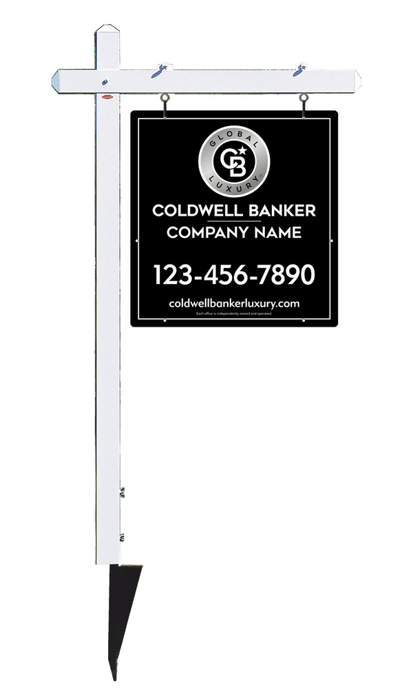 Sign Post And Office Sign Panel Unit, 25"H X 24"W, .063 Aluminum