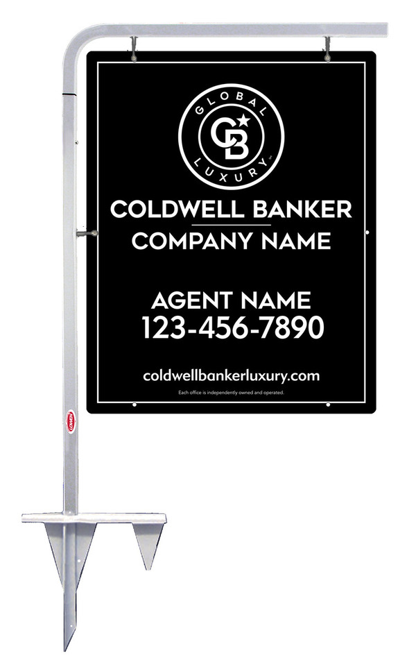 Tubular Stake And Agent Sign Panel Unit, 30"H X 24"W, .063 Aluminum