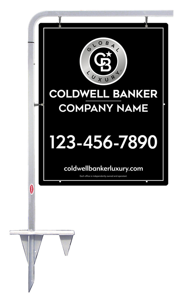 Tubular Stake And Reflective Office Sign Panel Unit, 30"H X 24"W, .063 Aluminum