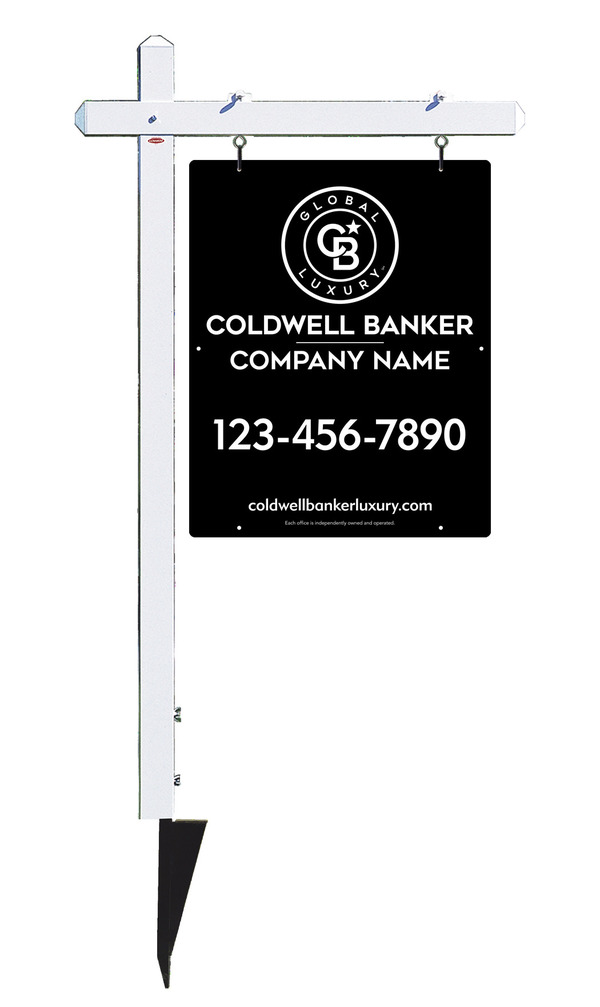 Sign Post And Office Sign Panel Unit, 30"H X 24"W, .063 Aluminum
