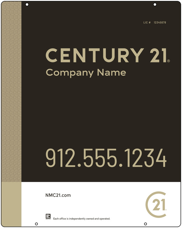 Reflective Hanging Panel 30X24 Aluminum Composite Prestige  - Century 21 | Lowen Sign