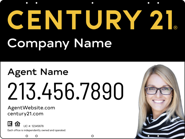 CENTURY 21&reg; Steel Yard Sign Panel 18x24 DF - Century 21 | Lowen Sign