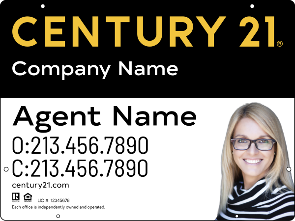CENTURY 21&reg; Steel Reflective Hanging Panel 18x24 - Century 21 | Lowen Sign