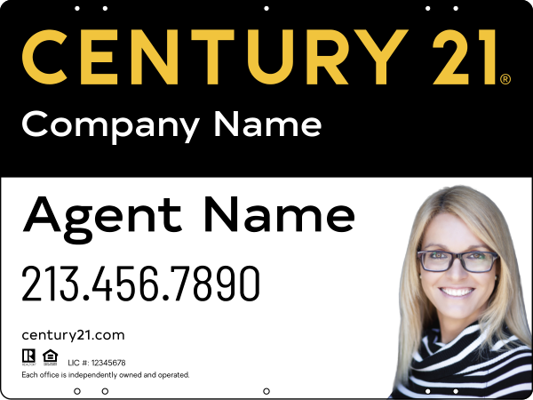 CENTURY 21&reg; Steel Reflective Yard Panel 18x24 DF - Century 21 | Lowen Sign