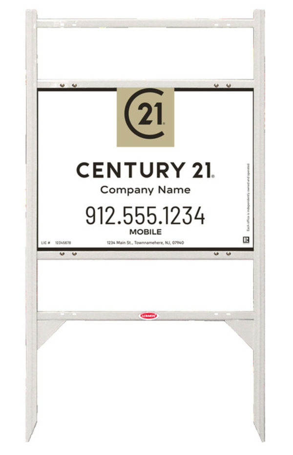 Thor Frame 18X24 Aluminum Composite Dual Rider Office White - Century 21 | Lowen Sign