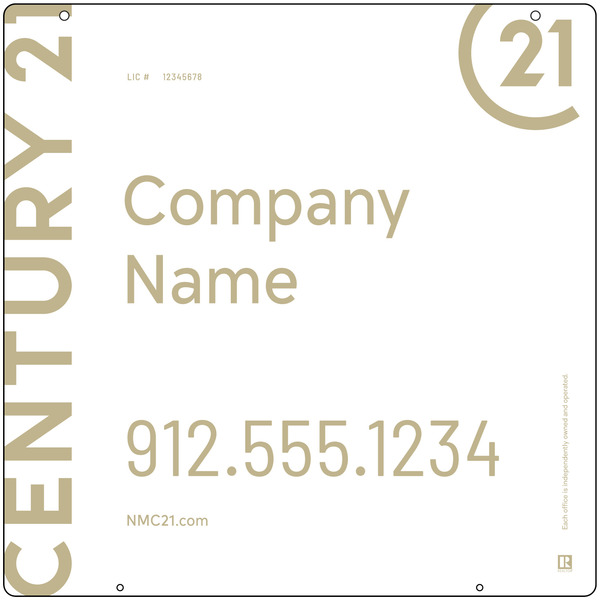 Reflective Hanging Panel 24X24 Aluminum Composite   - Century 21 | Lowen Sign