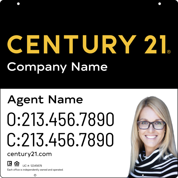 CENTURY 21&reg; Reflective Hanging Panel 24x24 Steel DF  Office - Century 21 | Lowen Sign
