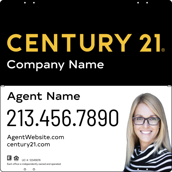 CENTURY 21&reg; Reflective Sign Panel, 24"h x 24"w, Steel