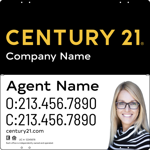 CENTURY 21&reg; Reflective Sign Panel, 24"h x 24"w, Steel