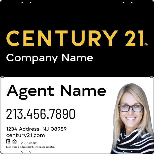 CENTURY 21&reg; Reflective Sign Panel, 24"h x 24"w, Steel