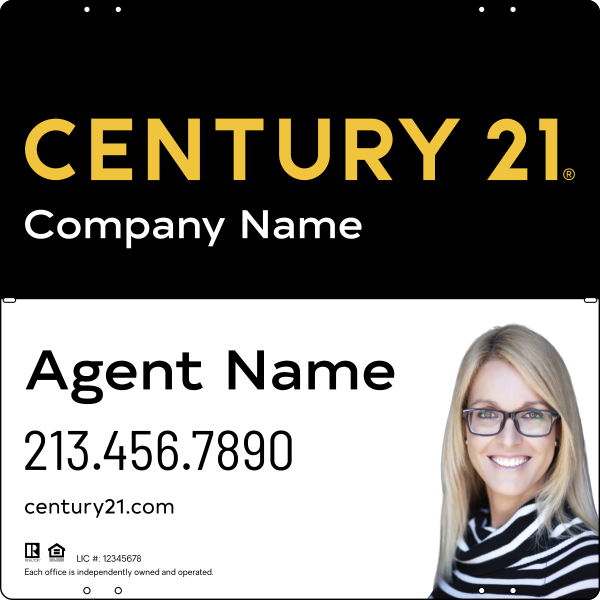 CENTURY 21&reg; Reflective Sign Panel, 24"h x 24"w, Steel
