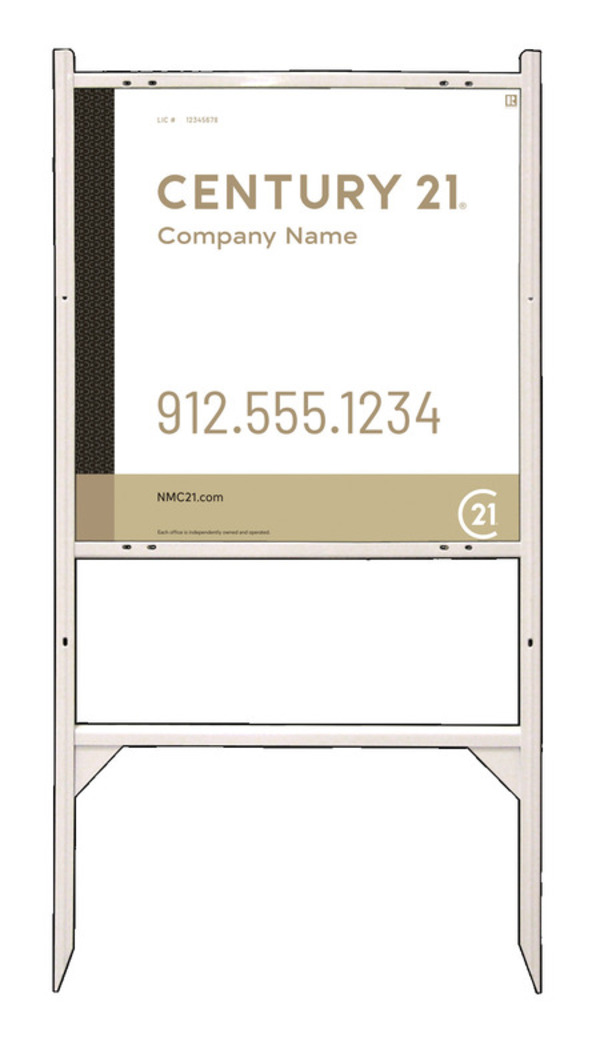 Gibraltar Frame 24X24 Aluminum Composite Executive White  - Century 21 | Lowen Sign